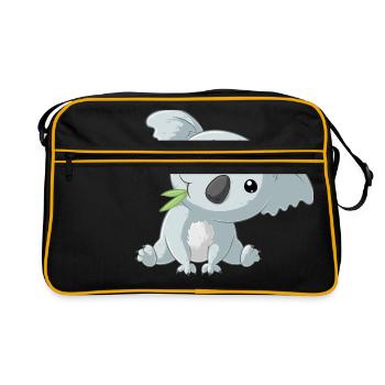 Little koala bear - Retro Bag - black/gold - Front