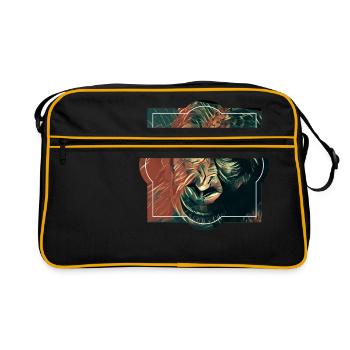 Cheeta Ape - der Affe in Dir. - Retro Tasche - Schwarz/Gold - Vorne