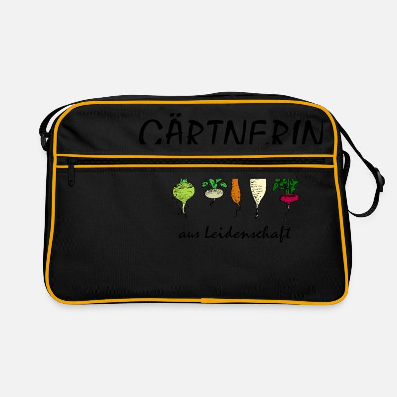Gärtnerin aus Leidenschaft - Retro Tasche - Schwarz/Gold
