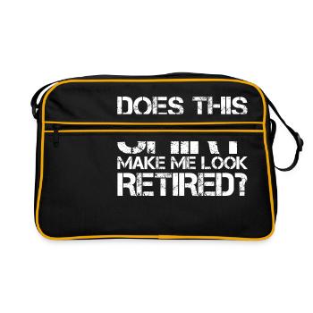 Retired Shirt - Retirement Gift - Retro Bag - black/gold - Front