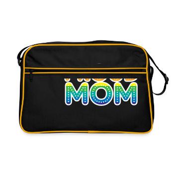Fier maman cadeau de fête des mères - chemise - Sac Retro - noir/or - Devant