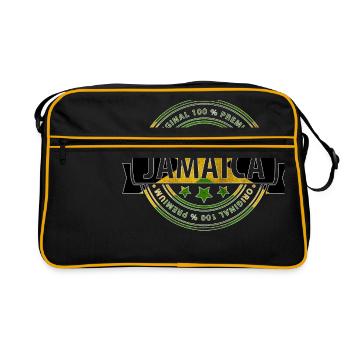 Made in Jamaica Blanc Outline - Sac Retro - noir/or - Devant