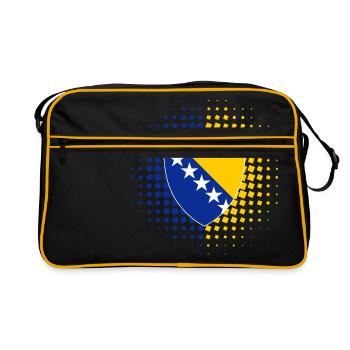 Bosnien - Retro Tasche - Schwarz/Gold - Vorne