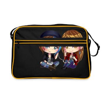 Chloe x Rachel - Retro Tasche - Schwarz/Gold - Vorne