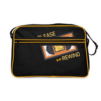 Drôle VHS VCR Vintage des années 90 des années 80 chemise cadeau - Sac Retro - noir/or - Devant