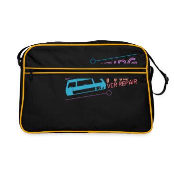Drôle VHS VCR Vintage des années 90 des années 80 chemise cadeau - Sac Retro - noir/or - Devant