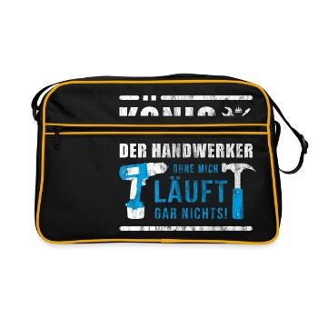 King of the artisans | Craft construction site gift - Retro Bag - black/gold - Front