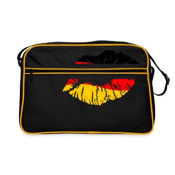 Football Allemagne 2020 Champion d’Europe WM Fan Kuss - Sac Retro - noir/or - Devant