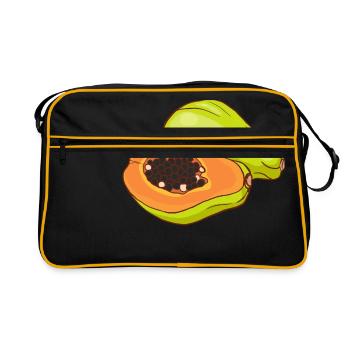Papaya Melon Tree Papaya Tree - Retro Bag - black/gold - Front
