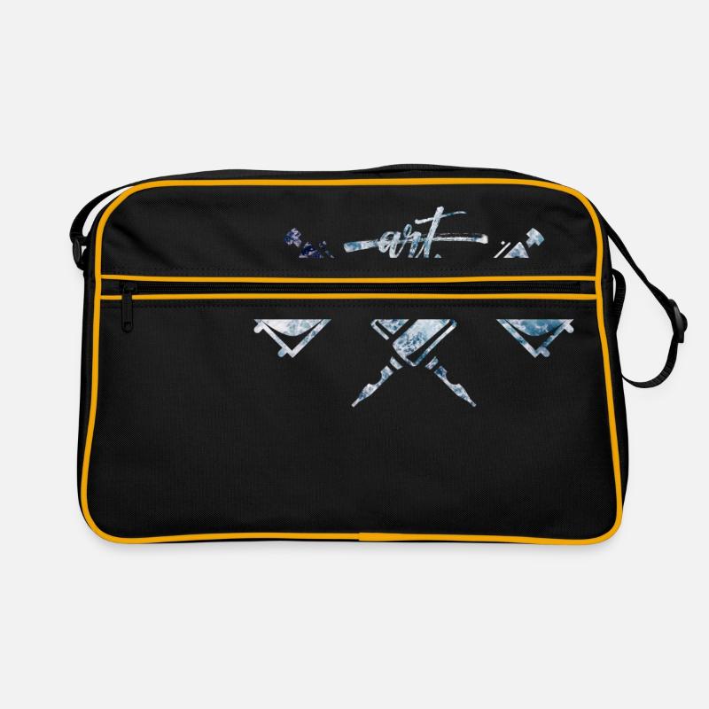 Tattoo ist Kunst - Retro Tasche - Schwarz/Gold