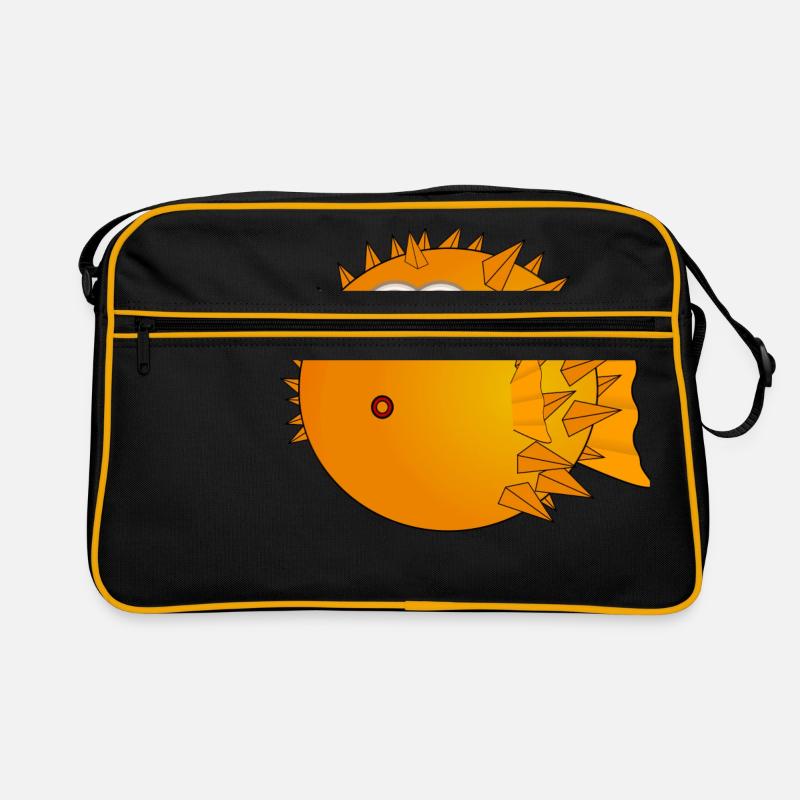 kugelfisch - Retro Tasche - Schwarz/Gold