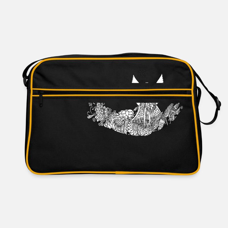 Flora - Retro Tasche - Schwarz/Gold