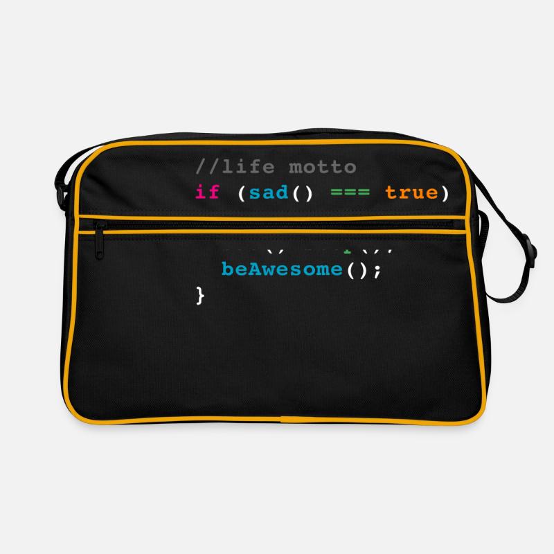 life motto code joke Retro Bag