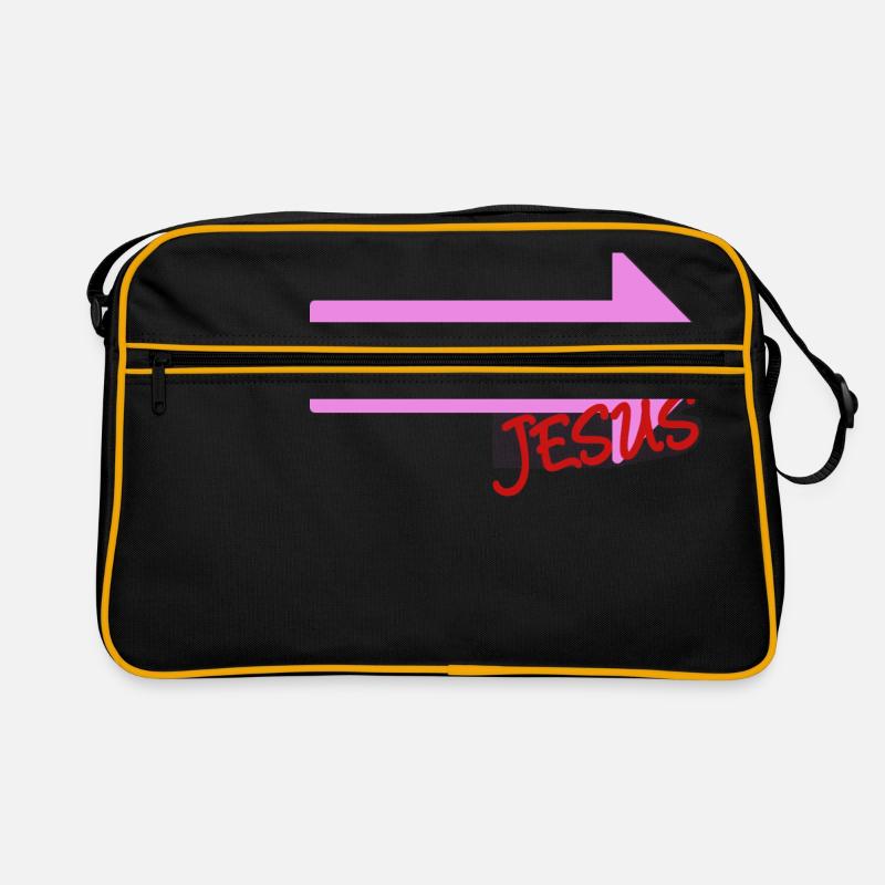 One Way Jesus lettrage comme une idée de cadeau cool Sac Retro