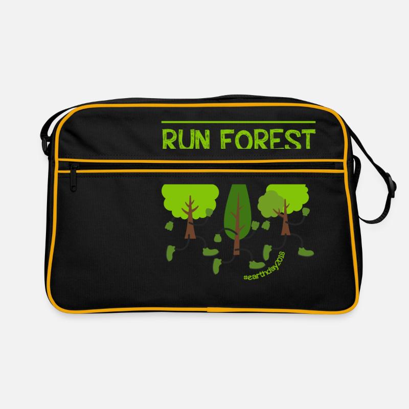 Führen Sie Forest Run Earth Day 2018 aus Retro Tasche