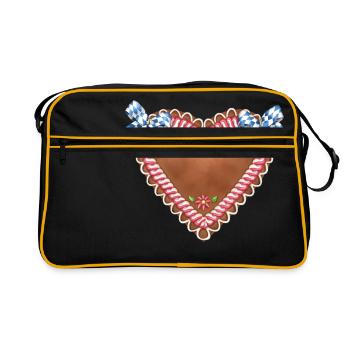 Cœur en pain d’épices - Sac Retro - noir/or - Devant