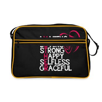 Muttertag - Retro Tasche - Schwarz/Gold - Vorne
