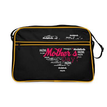 Schönen Muttertag - Retro Tasche - Schwarz/Gold - Vorne