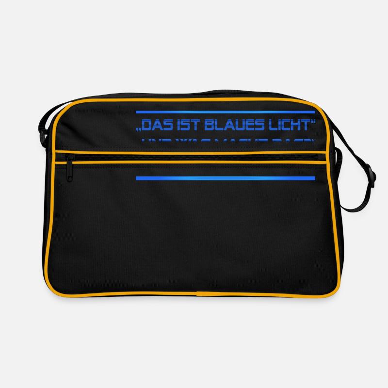 blaues Licht Retro Tasche