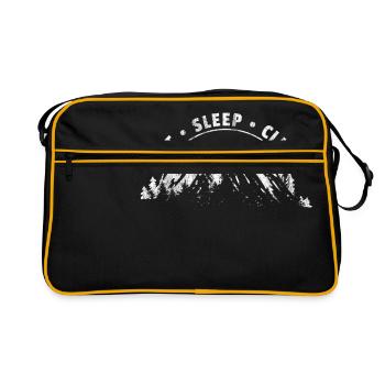 Manger Sleep Climb cadeau grimpeur Mountain Mountain - Sac Retro - noir/or - Devant