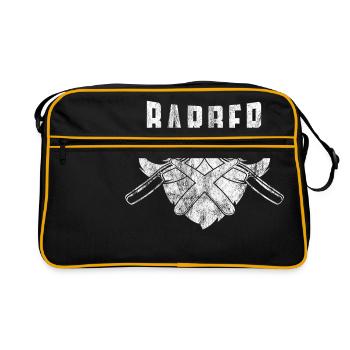 Barber shop barbers barber shirt gift beard - Retro Bag - black/gold - Front