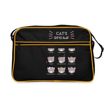 Chats drôles - Sac Retro - noir/or - Devant