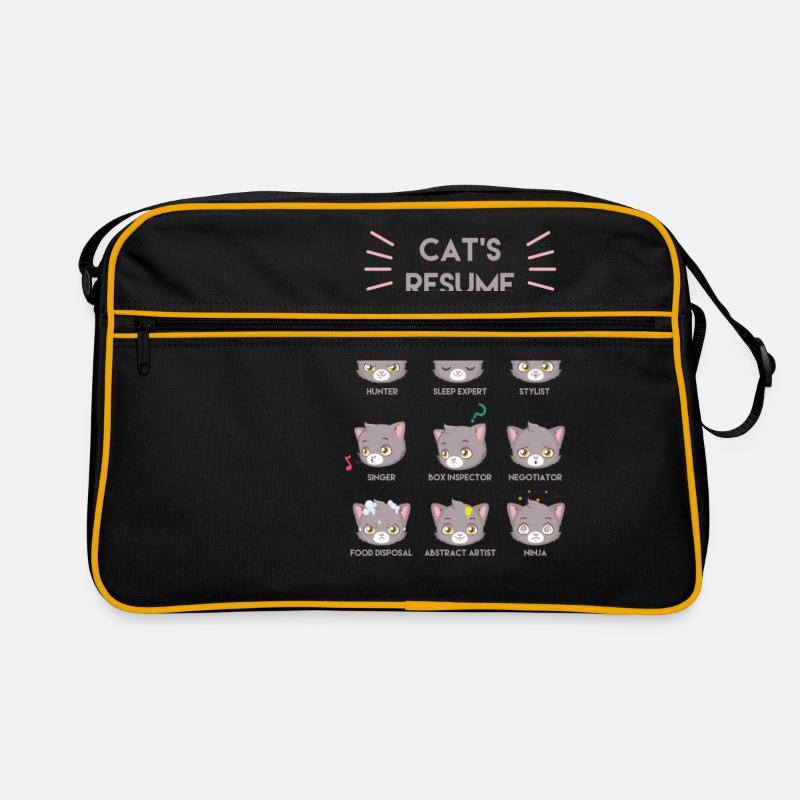 Funny Cats - Retro Bag - black/gold