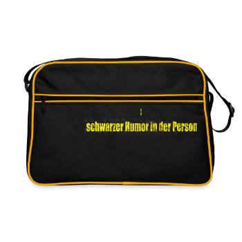 humour noir! L'humour noir en toi! - Sac Retro - noir/or - Devant