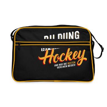 Education is important - hockey - Retro Bag - black/gold - Front