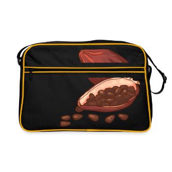Cacao choucé chocolat cacao fèves - Sac Retro - noir/or - Devant