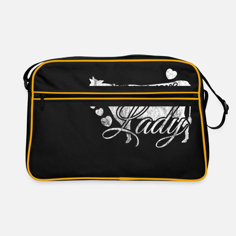 Crazy Cow Lady Geschenk Kuh Dame Bauerin Bauer Retro Tasche