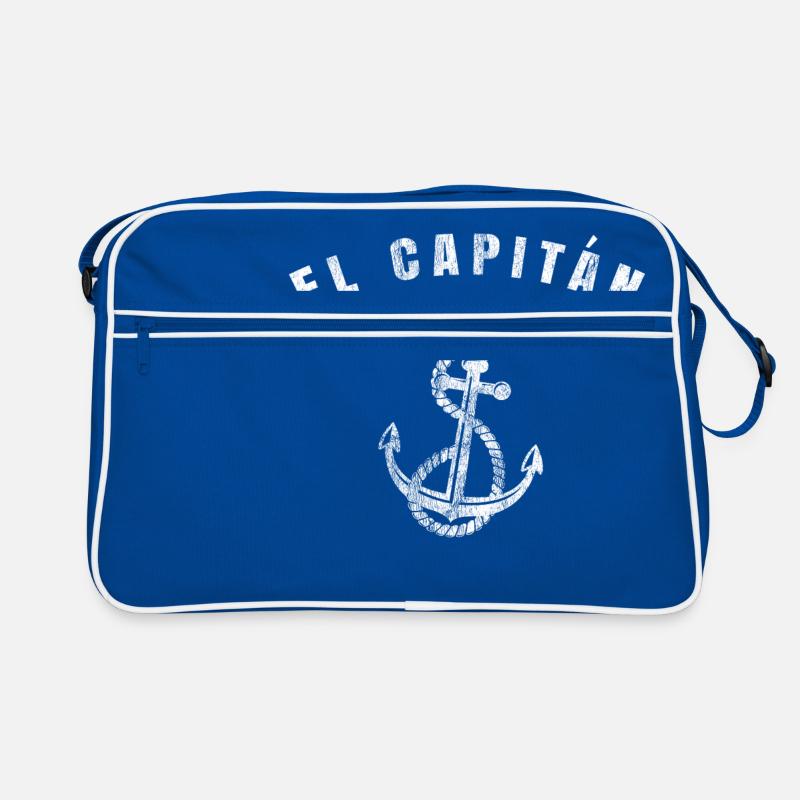 El Capitán gift captain boat ship anchor Retro Bag