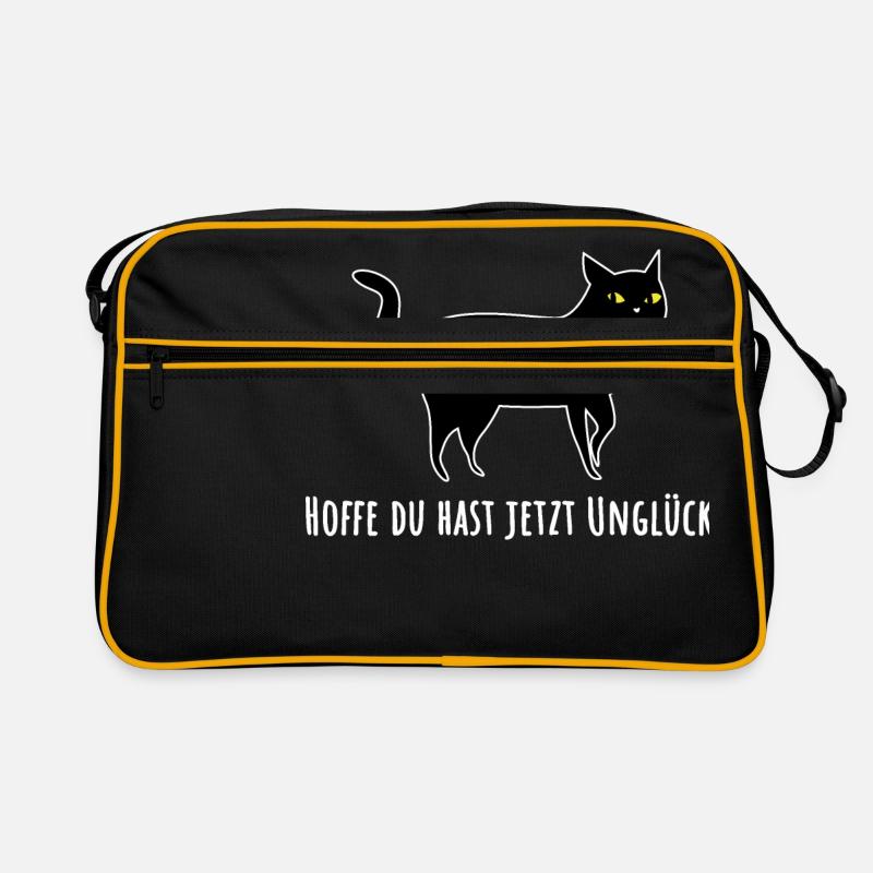 Chat noir avec malchance Sac Retro