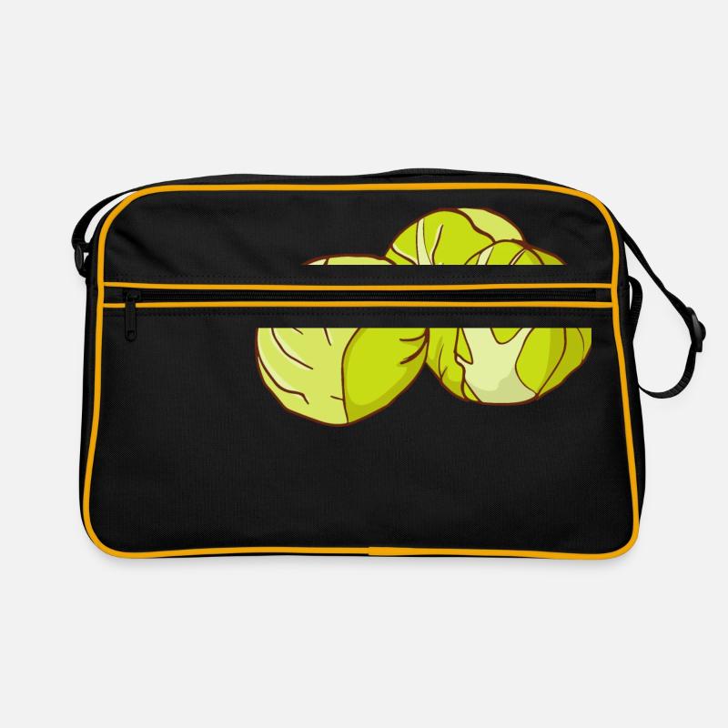 Brussels sprouts Brussels cabbage sprouts cabbage sprouts Retro Bag