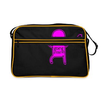 Going Insane - Retro Tasche - Schwarz/Gold - Vorne