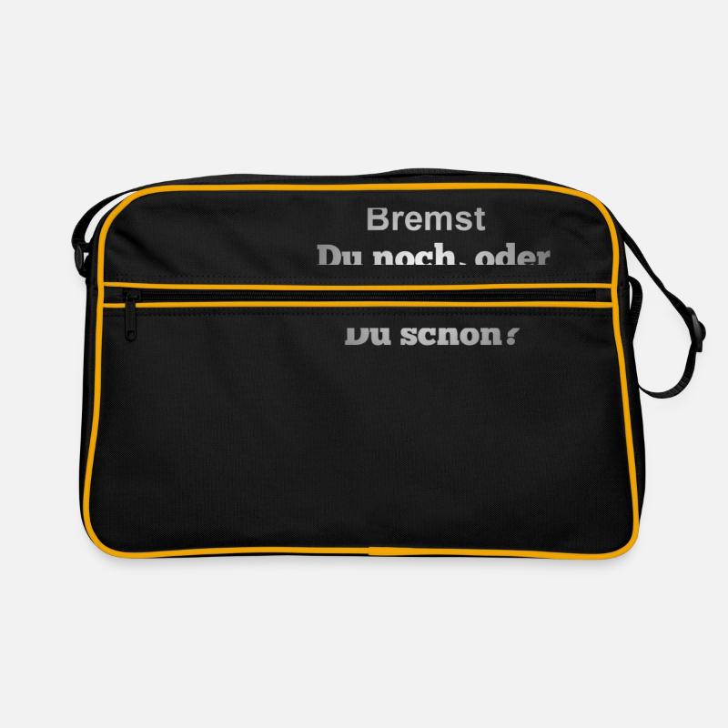 Bremst Du noch oder rekuperierst Du schon Retro Tasche