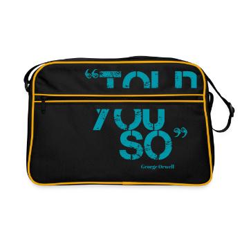 ORWELL (bleu) - Sac Retro - noir/or - Devant