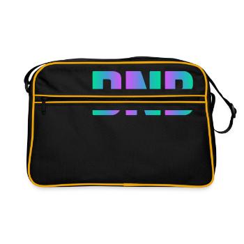 Drum and Bass DnB - Retro Bag - black/gold - Front