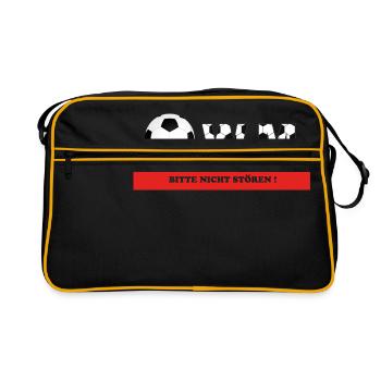 WM S'il vous plaît ne pas déranger! - Sac Retro - noir/or - Devant