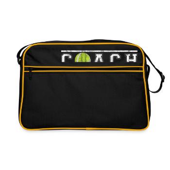 Tennis Entraîneur - Tennis Coach Cadeau - Sac Retro - noir/or - Devant