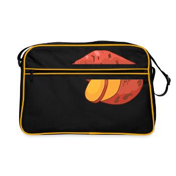 Patates douces, patates douces, pommes terre, pomme - Sac Retro - noir/or - Devant