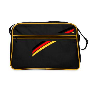 Germany flag - Retro Bag - black/gold - Front