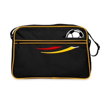 FOOTBALL ALLEMAGNE WM Chemise Cadeau vintage - Sac Retro - noir/or - Devant