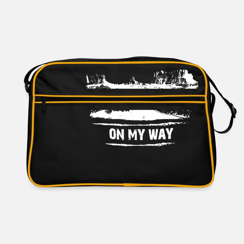 On My Way - Motorrad Biker Motiv Retro Tasche