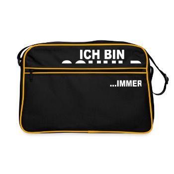 Design I'm guilty ... ALWAYS - Retro Bag - black/gold - Front