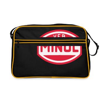 VEB Minol - Retro Tasche - Schwarz/Gold - Vorne