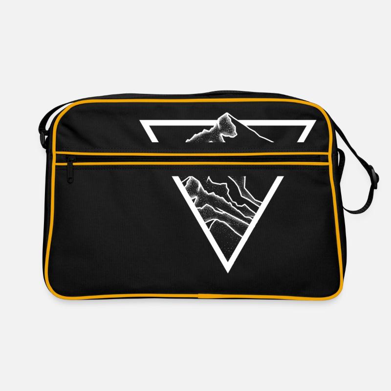 montagnes - Sac Retro - noir/or
