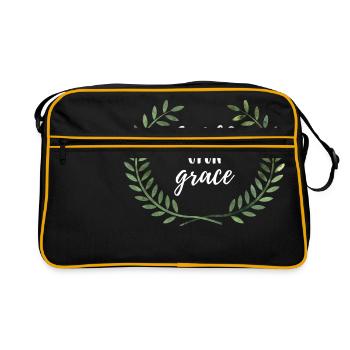 Grace upon Grace - Grace for mercy gift - Retro Bag - black/gold - Front