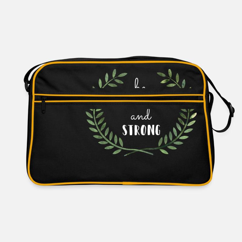 Sei mutig und stark Bibelvers Geschenk Retro Tasche