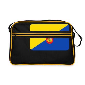 GRAN CANARIA FLAG round corner 400 dpi - Retro Bag - black/gold - Front